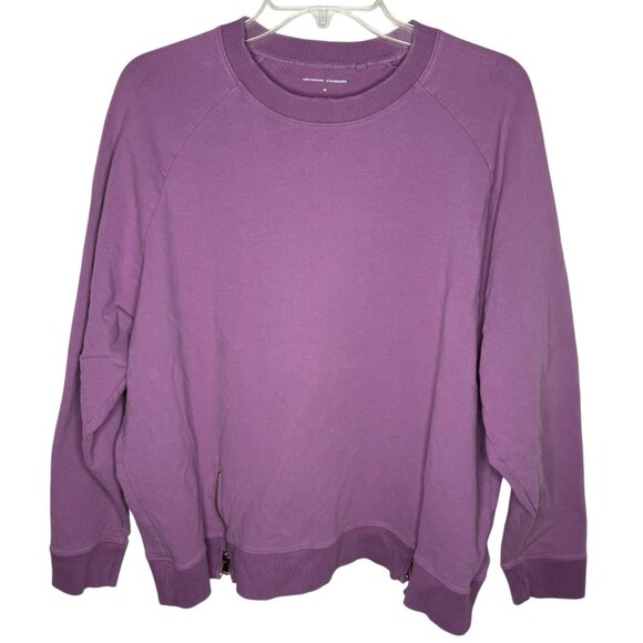 Universal Standard Purple Riley Corbelle Sweatshirt M (18-20) Cotton Blend - Picture 5 of 6